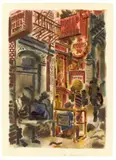 Bowery New York by George Grosz, 1934, Aquarell auf Fabriano-Velin, sold Jul 2020