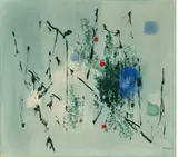 Fritz Winter, Kleiner Garten mit Blau
