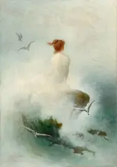 Karl Wilhelm Diefenbach, Frage an die Sterne, 1901, Öl auf Pappe