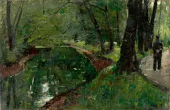 Lesser Ury, Am Neuen See (Tiergarten in Berlin), 1889, Öl auf Leinwand