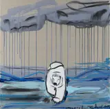 Marek Číhal, Polar Bear, 2025, oil on canvas