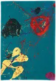 Rug by Sam Francis, 1990, Woven wool, sold May 2015