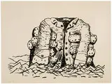 Philip Guston, Coat, 1980, 1-color lithograph on Arches Cover white paper