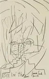 James Surls, See in the Door, 1985, Graphite on paper