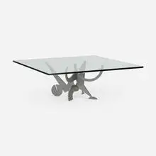 Pucci De Rossi, Coffee table, c. 1987, steel, glass