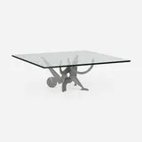 Pucci De Rossi, Coffee table, c. 1987, steel, glass