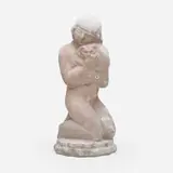 William Zorach, Untitled (nude with cat)