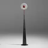 Pier Giuseppe Ramella, Club floor lamp, c. 1985, enameled iron and steel, enameled metal, plastic, acrylic