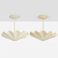 Sirmos, Chandeliers, pair, c. 1975, enameled fiberglass-reinforced polyester
