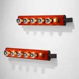 Ernesto Gismondi, Aton Barra wall lamps, pair, 1984, enameled aluminum, plastic