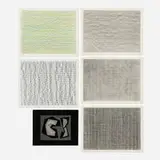 Mon Levinson, Collection of six works, graphite on paper, pastel on paper, screenprint on paper with screenprinted acetate