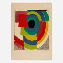 Syncopé by Sonia Delaunay, 1972, lithograph in colors, sold Nov 2022