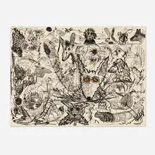 Untitled by Roy De Forest, 1981, lithograph in colors on Arches, sold Nov 2022