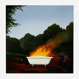Robert Deyber, The Hot Tub, acrylic on canvas
