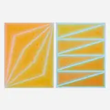 Richard Anuszkiewicz, Inward Eye #4; Burning Bright (two works from the Inward Eye portfolio), 1970, screenprint colors