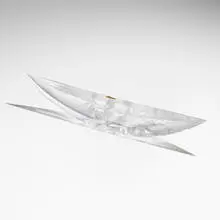 Kreg Kallenberger, Arid Reservoir from the Titanic series, 1994, cut, ground, and polished optical lead crystal, gold leaf, steel