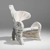 Yves Boucard, Freiburger Blume chair, 2000, carved and polychromed wood