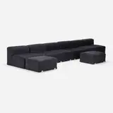 Kazuhide Takahama, Marcel modular seating, 1966, upholstery, aluminum