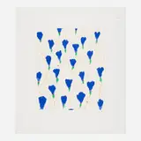 Wallflowers 19 (from the Wallflowers series) by Donald Sultan, 2008, screenprint in colors, sold Nov 2022