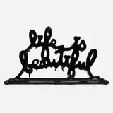Thierry Guetta, Life is Beautiful (Dipped Black), 2020, acrylic dipped cast resin, Plexiglas