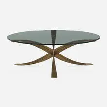 Michel Mangematin, Coffee table, c. 1965, bronze, glass