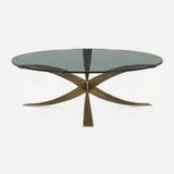 Michel Mangematin, Coffee table, c. 1965, bronze, glass