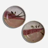 Charles Higa, Plates, set of two, 1968, glazed stoneware