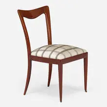 Chair by attribution Guglielmo Ulrich, c. 1930, mahogany, upholstery, sold Nov 2022