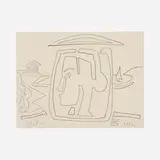 Françoise Gilot, Statue, 2004, graphite on paper