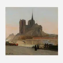 Gustave Maincent, Notre-Dame de Paris, c. 1880, oil on canvas