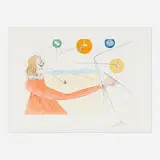 Dalínian Prophecy by Salvador Dalí, 1975-1976, drypoint with pochoir in colors on BFK Rives, sold Nov 2022