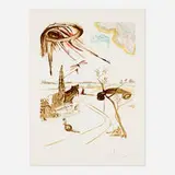 Fantastic Voyage by Salvador Dalí, 1965, lithograph in colors on Rives, sold Nov 2022