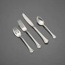Reed & Barton, 'Eighteenth Century' flatware service, sterling silver, stainless steel