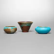 Pewabic Pottery, Collection of three vessels