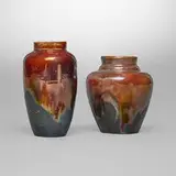 Vases, set of two by Ira and Ella Peters for Pewabic Pottery, sold Jul 2026