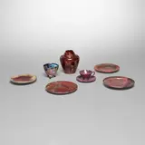 Collection of table articles by Ira and Ella Peters for Pewabic Pottery, sold Jul 2026