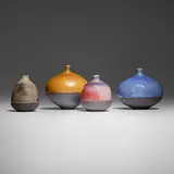 Kevin Nguyen, Collection of four vases, 2006, glazed stoneware