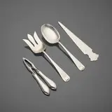 Claude Moliterni, Collection of four table articles, sterling silver, stainless steel