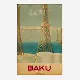 Maria Nesterova-Berzina, Intourist / Baku vintage poster, 1936