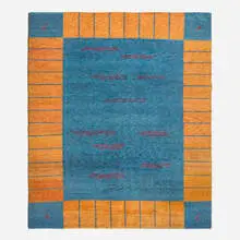 Contemporary, Thick pile carpet, hand-knotted wool