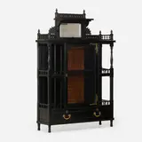 Aesthetic Movement, Étagère, ebonized poplar, brass, mirrored glass, glass, felt