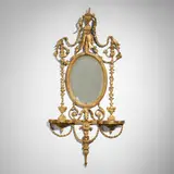 George III Style, Wall mirror, gilt wood, mirrored glass