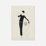 Erté, Robe pour la Promenade for Harper's Bazaar, 1922, ink on J Whatman paper