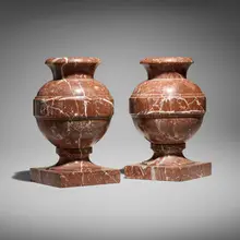 Neoclassical, Urns, pair, marble