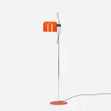 Joe Colombo, Coupé floor lamp, 1967, lacquered aluminum and steel, chrome-plated steel, plastic