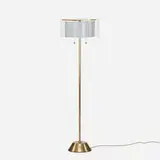floor lamp by Gino Sarfatti, c. 1960, brass, enameled steel, acrylic, sold Oct 2016
