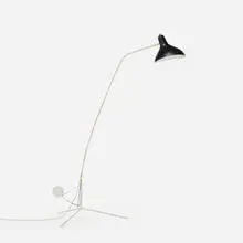 Bernard Schottlander, floor lamp, c. 1956, enameled steel, enameled aluminum