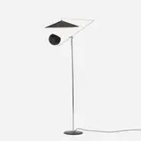 Robert Sonneman, floor lamp, model 8075, c. 1965, enameled metal, chrome-plated steel