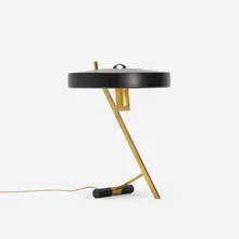 Z table lamp by Louis Christiaan Kalff, 1955, enameled steel, brass, sold Oct 2016