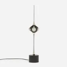Angelo Lelii, Cobra table lamp, 1964, chrome-plated brass, enameled aluminum, blackened steel